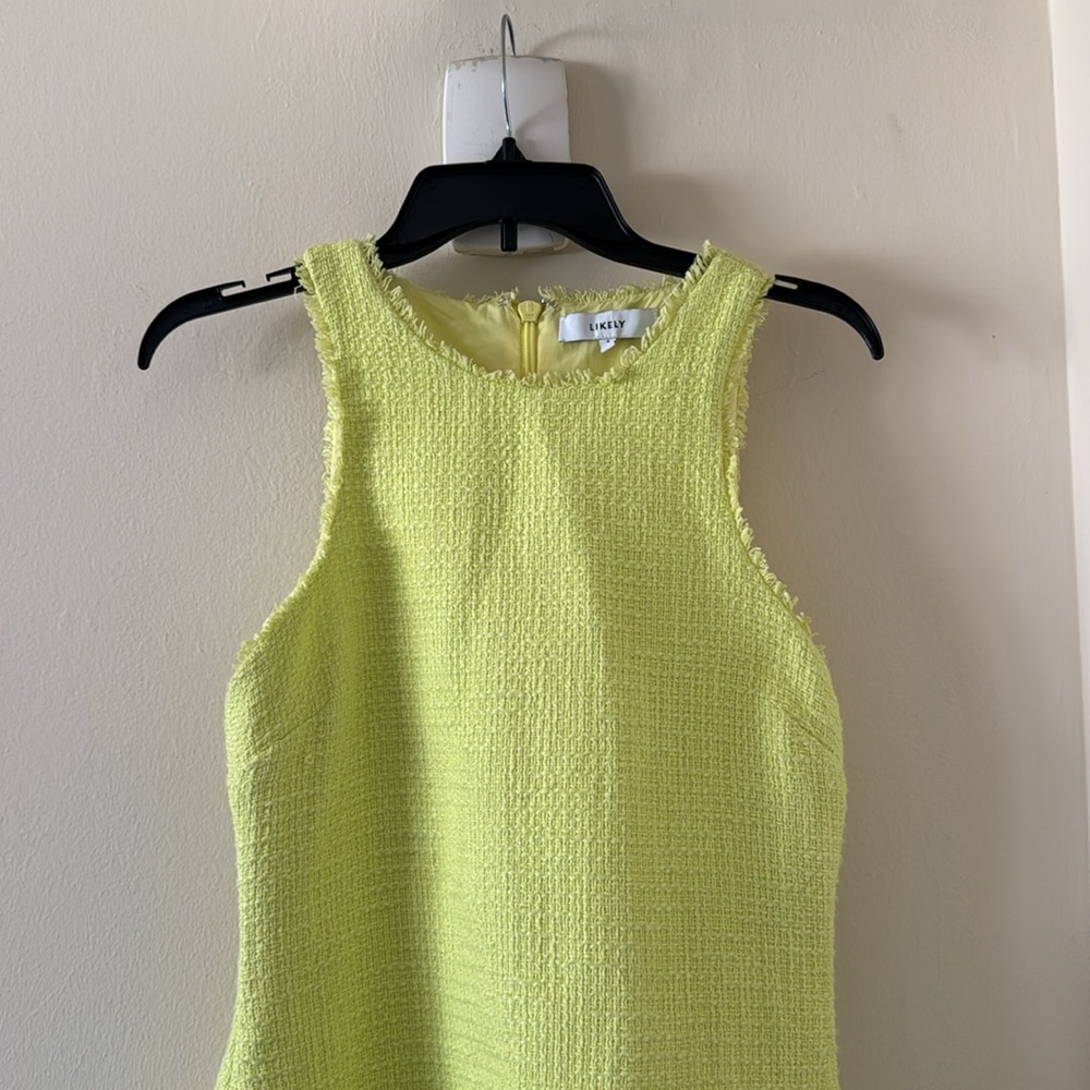 LIKLEY Toni Mini Dress, Size 4, Yellow Cream, $248 - Picture 8 of 9